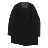 MARC O'POLO Womens Overcoat Coat Black Wool UK 6