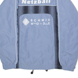 JAKO SVKT Windau Netball Womens Windbreaker Jacket Blue 90s Crazy Pattern UK 10