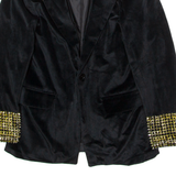 Studded Womens Blazer Jacket Black Velvet S