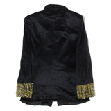 Studded Womens Blazer Jacket Black Velvet S