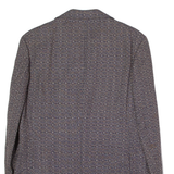 JARTEX Mens Blazer Jacket Blue Wool 90s Geometric M