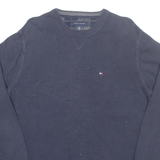 TOMMY HILFIGER Mens Jumper Blue Tight Knit L