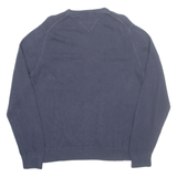 TOMMY HILFIGER Mens Jumper Blue Tight Knit L