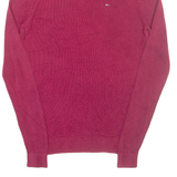 TOMMY HILFIGER Womens Jumper Pink Tight Knit M