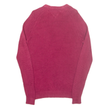 TOMMY HILFIGER Womens Jumper Pink Tight Knit M