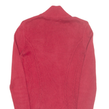 TOMMY HILFIGER Mens Cardigan Red High Neck Tight Knit XS