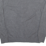 TOMMY HILFIGER Mens Patterned Cardigan Grey Argyle High Neck Tight Knit XL