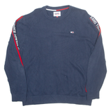 TOMMY HILFIGER Mens Jumper Blue Tight Knit M