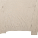 TOMMY HILFIGER Mens Jumper Brown V-Neck Tight Knit XL