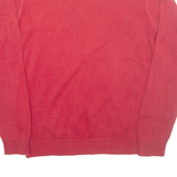 TOMMY HILFIGER Mens Jumper Red Tight Knit L