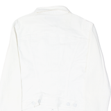 JUST CAVALLI Womens Denim Jacket White 90s M