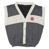 Mens Waistcoat Grey 90s XL