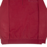 BRAX Mens Jumper Maroon 1/4 Zip Tight Knit 2XL