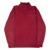 BRAX Mens Jumper Maroon 1/4 Zip Tight Knit 2XL
