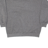 Mens Patterned Jumper Grey Striped Collared Tight Knit XL