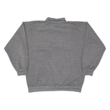 Mens Patterned Jumper Grey Striped Collared Tight Knit XL