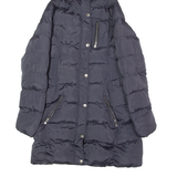 DIESEL Womens Puffer Coat Blue Hooded S