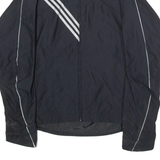 ADIDAS Mens Jacket Black Nylon Striped L