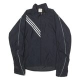 ADIDAS Mens Jacket Black Nylon Striped L