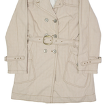 S.OLIVER Womens Trench Coat Beige Houndstooth UK 12