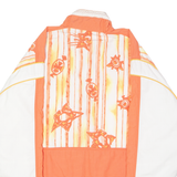 REEBOK Womens Windbreaker Jacket Orange 90s Crazy Pattern UK 12