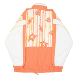 REEBOK Womens Windbreaker Jacket Orange 90s Crazy Pattern UK 12