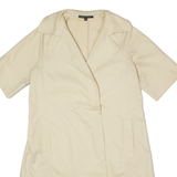 THEORY Womens Overcoat Jacket Beige Twill M