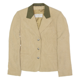 H. MOSER Womens Blazer Jacket Beige UK 10