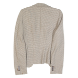MAX&CO Womens Blazer Jacket Beige Wool Houndstooth UK 10
