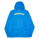 PUMA Swedish Mens Rain Jacket Blue Nylon Hooded S