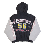 PURE MOTION Quilted Miami Hurricanes Football Team Womens Varsity Jacket Black 90s USA L