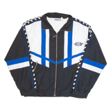OLYMPIA Mens Track Jacket Black Colourblock XL