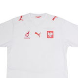 PUMA Polska Mens Football Shirt Jersey White V-Neck XL
