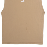 PUMA Mens T-Shirt Brown Sleeveless S