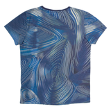 ADIDAS Womens T-Shirt Blue UK 6