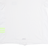 ADIDAS Drawstring Mens T-Shirt White V-Neck M