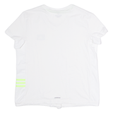 ADIDAS Drawstring Mens T-Shirt White V-Neck M