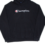 CHAMPION Womens Black Hoodie L