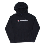 CHAMPION Womens Black Hoodie L