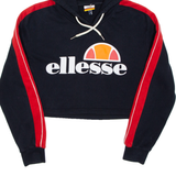 ELLESSE Cropped Womens Blue Hoodie UK 10