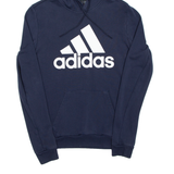 ADIDAS Mens Blue Hoodie S