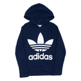 ADIDAS Womens Blue Hoodie UK 12