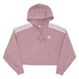 ADIDAS Cropped Womens Purple Hoodie UK 8