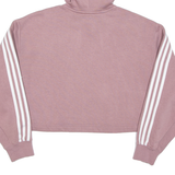 ADIDAS Cropped Womens Purple Hoodie UK 8