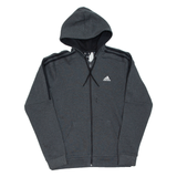 ADIDAS Mens Grey Hoodie Full Zip S