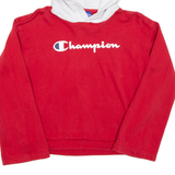 CHAMPION Cropped Open Back Womens Red Hoodie S