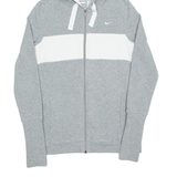 NIKE Womens Grey Hoodie Full Zip L