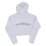 ADIDAS Cropped Womens Purple Hoodie UK 8
