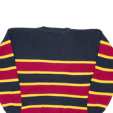 TOMMY HILFIGER Mens Patterned Jumper Black Striped Tight Knit L