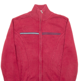 TOMMY HILFIGER Womens Cardigan Red High Neck Cable Knit M